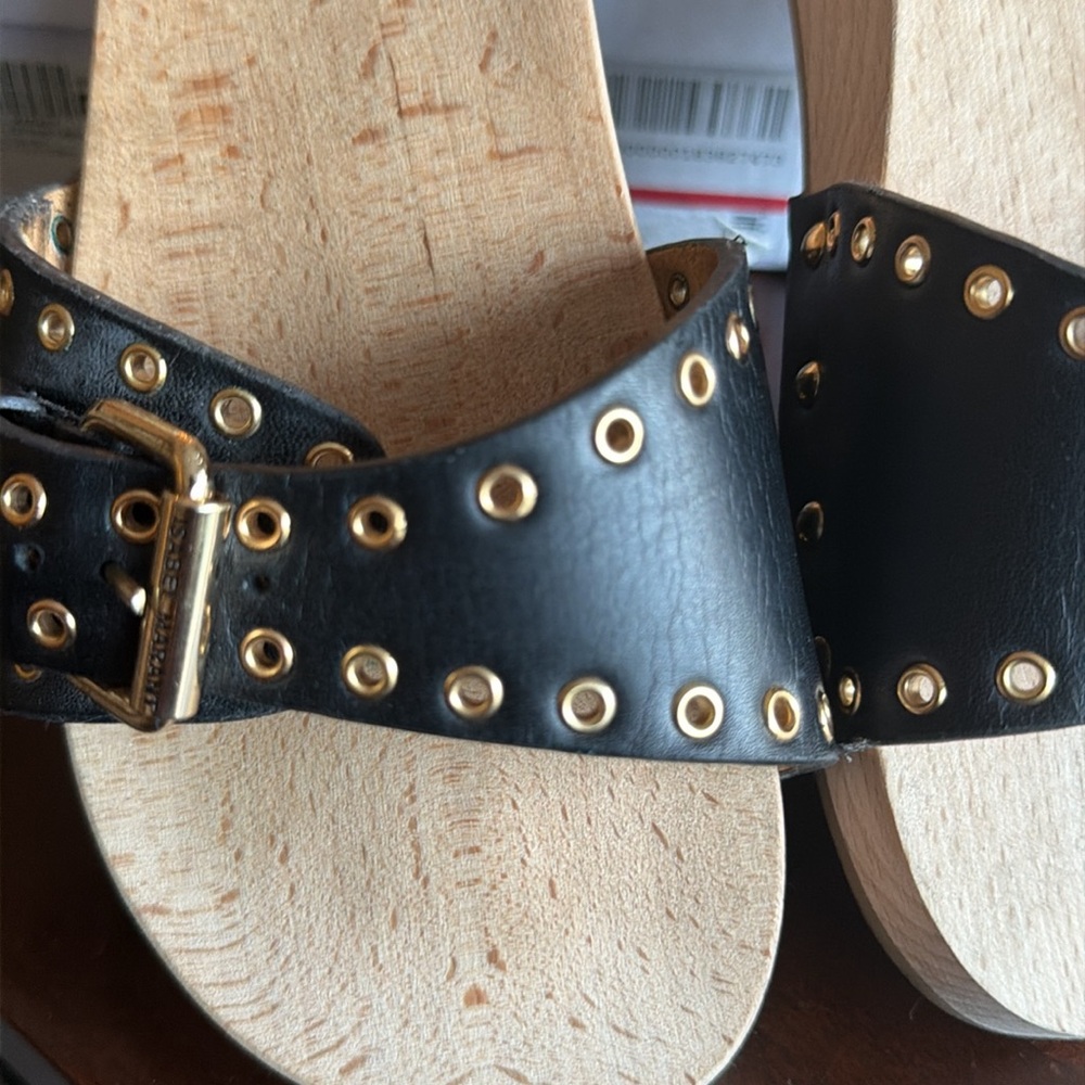 Isabel Marant Jaso Black Leather Women's Sandals size 40 - Picture 3 of 5